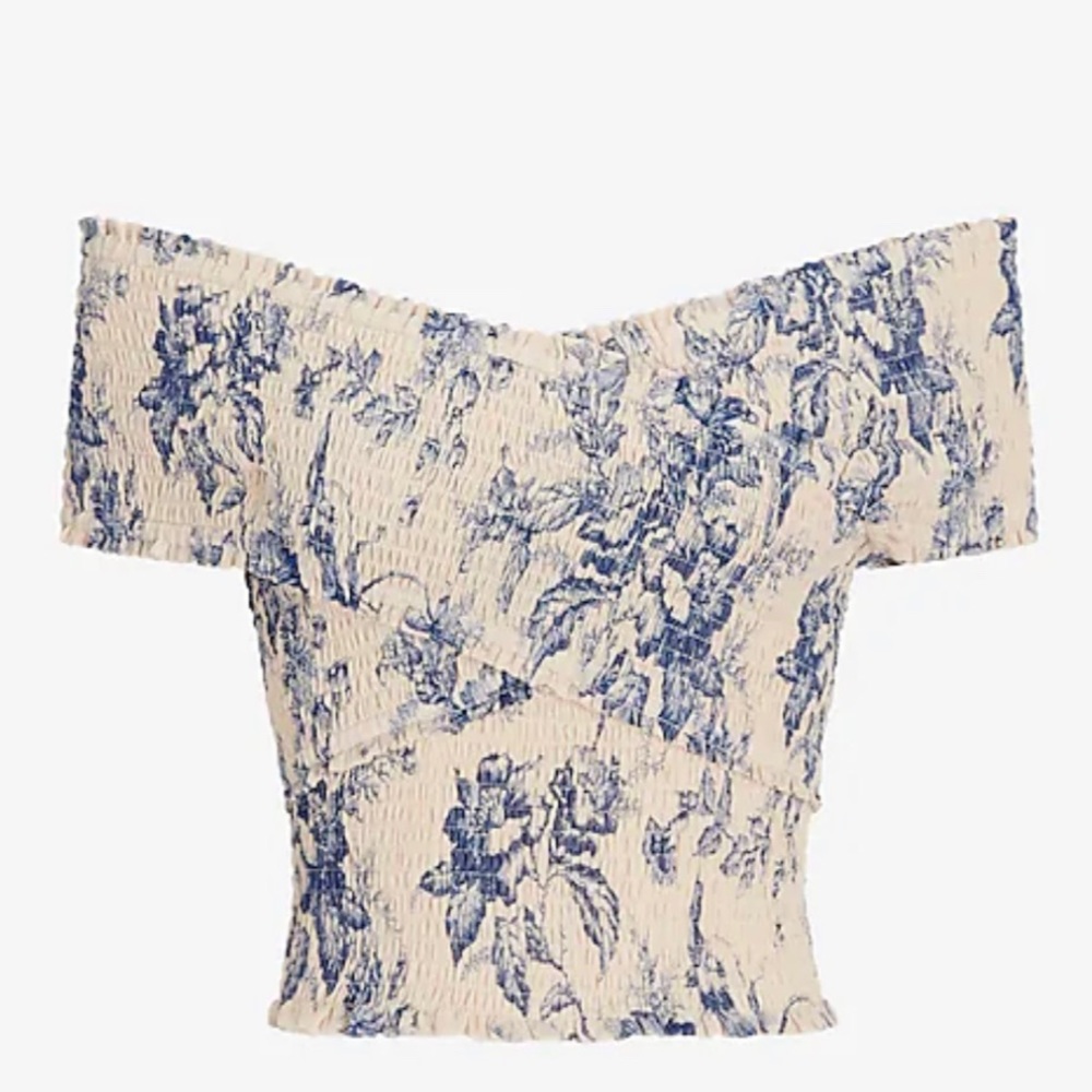 Cross over Express flower print shirt